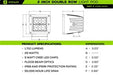 ZROADZ Z369491-KIT4 Hood Hinge LED Kit; Incl. [4] 3 in. LED Pod Lights And Universal Wiring Harness; - Truck Part Superstore