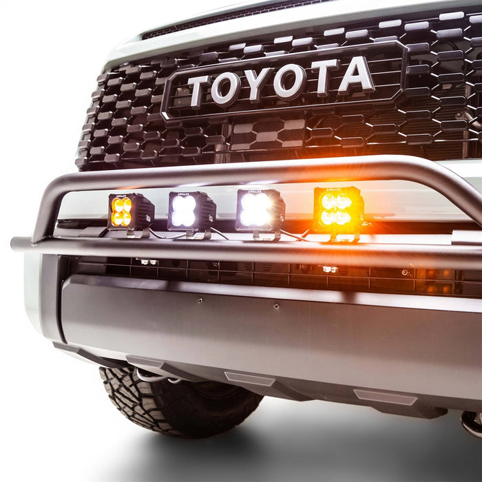 ZROADZ Z329661-KITAW Front Bumper Top LED Kit; Incl. [2] 3 in. Amber And [2] White LED Pod Lights; - Truck Part Superstore