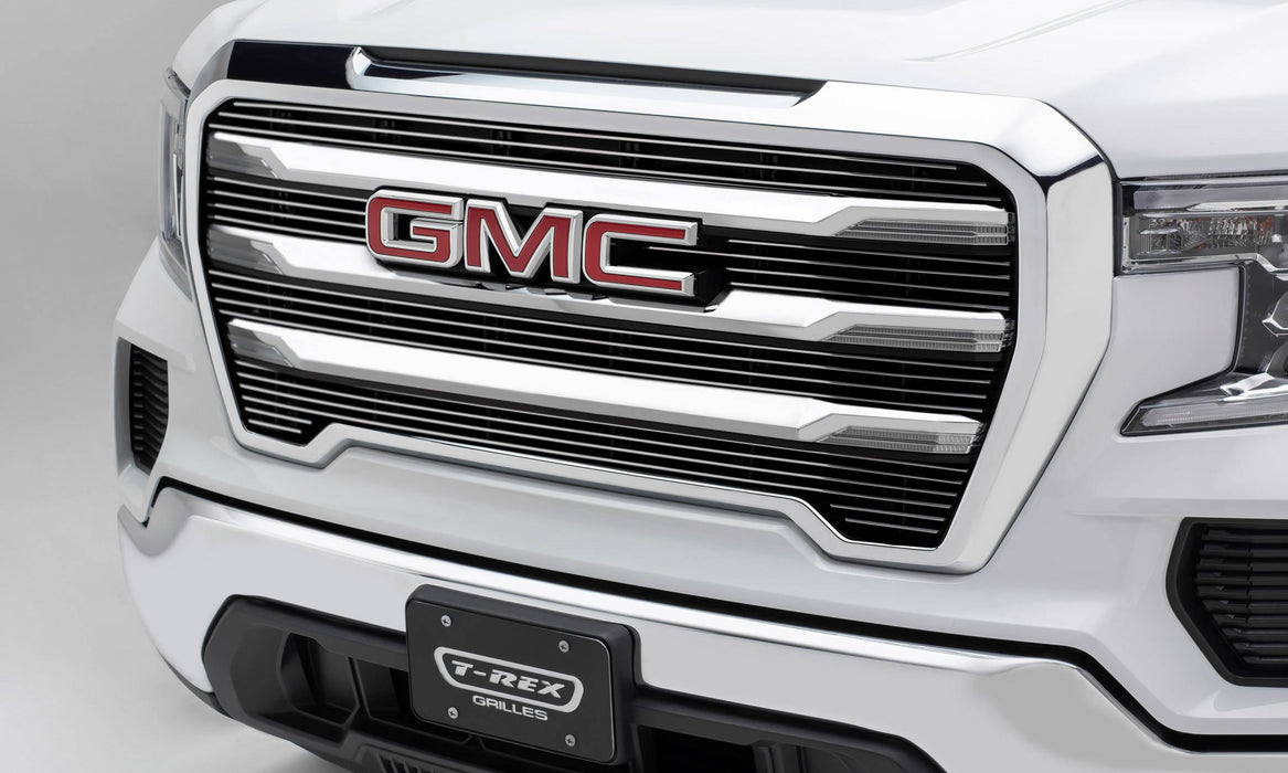 T-Rex Grilles 21213 Billet Series Grille; Polished Aluminum; 5 pc.; Overlay; - Truck Part Superstore