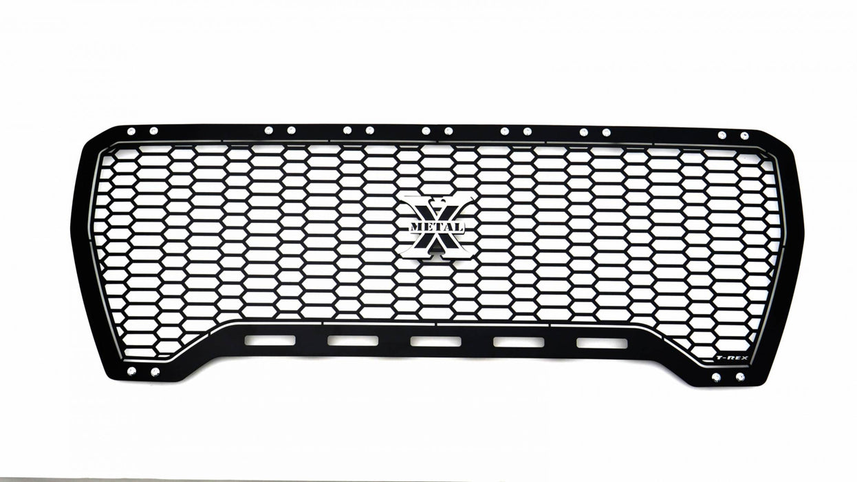 T-Rex Grilles 7712271 Laser X Series Grille; Black; Mild Steel; 1 pc.; Insert; Chrome Studs; - Truck Part Superstore
