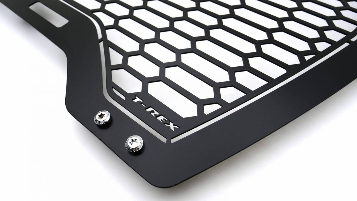 T-Rex Grilles 7712271 Laser X Series Grille; Black; Mild Steel; 1 pc.; Insert; Chrome Studs; - Truck Part Superstore