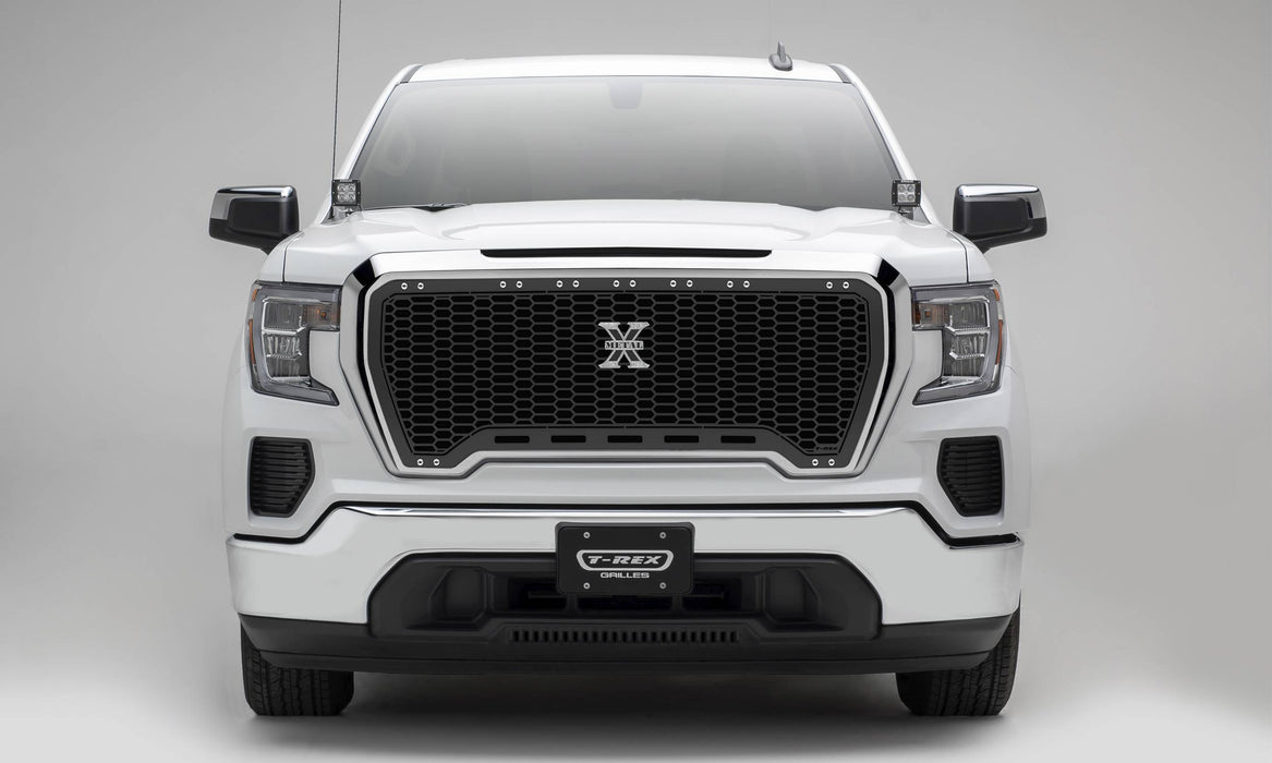 T-Rex Grilles 7712271 Laser X Series Grille; Black; Mild Steel; 1 pc.; Insert; Chrome Studs; - Truck Part Superstore