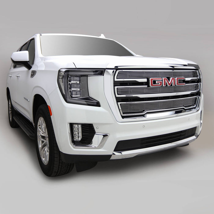 T-Rex Grilles 21173 Billet Series Grille; Horizontal; Aluminum; Polished; 3 Pc; Overlay; - Truck Part Superstore
