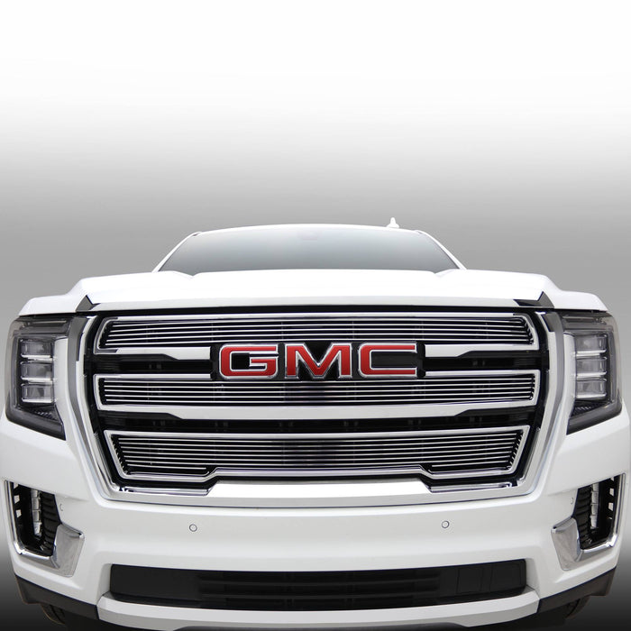 T-Rex Grilles 21173 Billet Series Grille; Horizontal; Aluminum; Polished; 3 Pc; Overlay; - Truck Part Superstore
