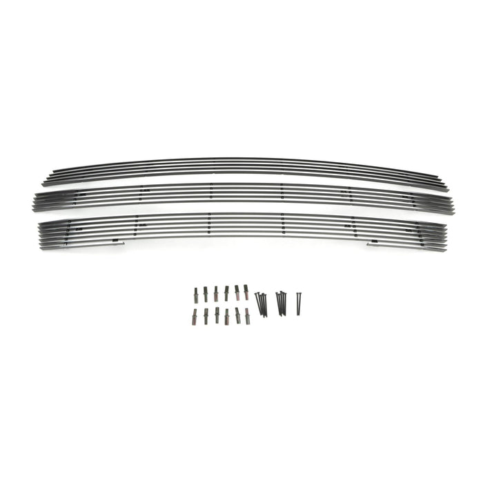 T-Rex Grilles 21173 Billet Series Grille; Horizontal; Aluminum; Polished; 3 Pc; Overlay; - Truck Part Superstore