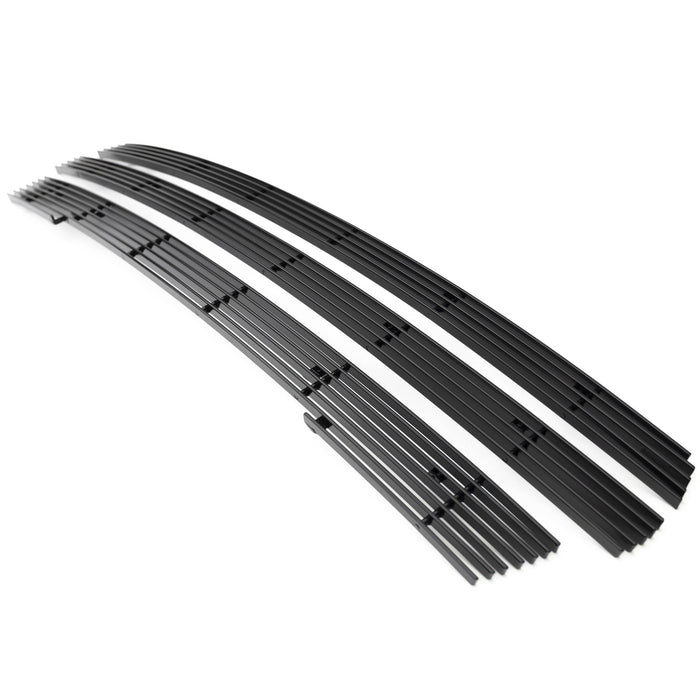 T-Rex Grilles 21173B Billet Series Grille; Horizontal; Aluminum; Black; 3 Pc; Overlay; - Truck Part Superstore