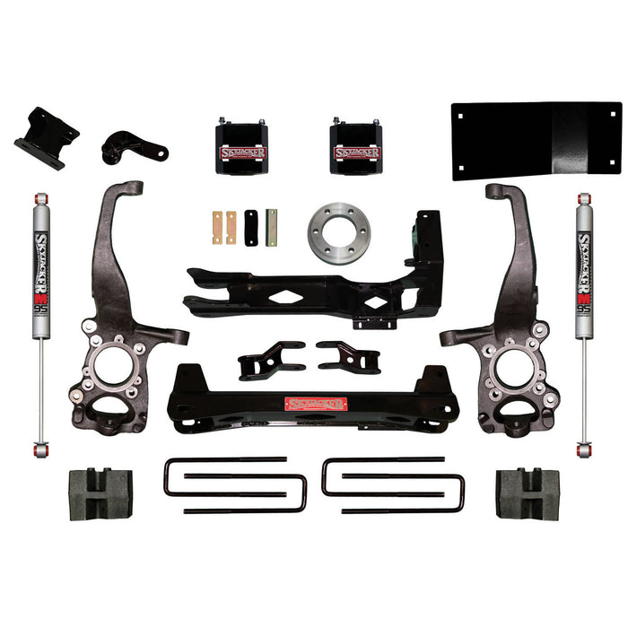 Skyjacker F1545BKM Suspension Lift Kit w/Shock 4.5 Inch Lift 15-19 Ford F-150 Incl. Front Strut Spacers Steering Knuckles Rear Block Kit And Monotube 9500 Shocks Skyjacker - Truck Part Superstore