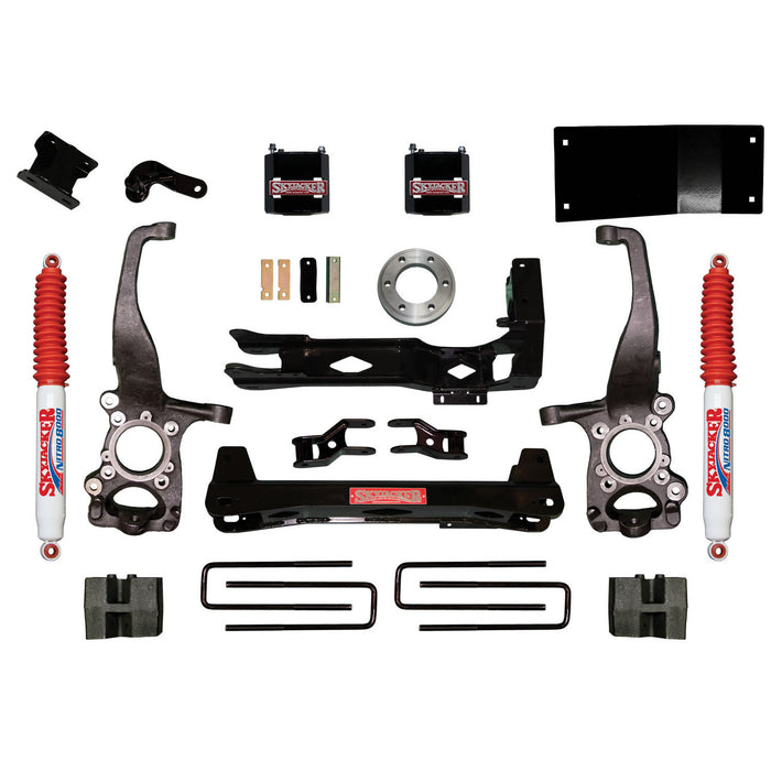 Skyjacker F1545BKN Suspension Lift Kit w/Shock 4.5 Inch Lift 15-19 Ford F-150 Incl. Front Strut Spacers Steering Knuckles Rear Nitro 8000 Shocks And Block Kit Skyjacker - Truck Part Superstore