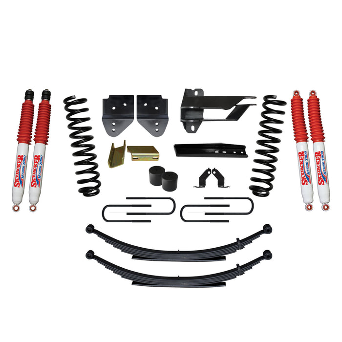 Skyjacker F17401KS-H Suspension Lift Kit w/Shock 4 Inch Lift Incl. Front Coil Springs Rear Leaf Springs Hydro 7000 Shocks 17-19 Ford F-250/ F-350 Super Duty Gas Skyjacker - Truck Part Superstore