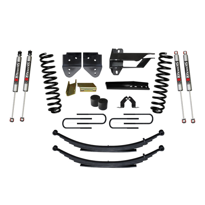 Skyjacker F17401KS-M Suspension Lift Kit w/Shock 4 Inch Lift Incl. Front Coil Springs Rear Leaf Springs M9500 Monotube Shocks 17-19 Ford F-250/ F-350 Super Duty Gas Skyjacker - Truck Part Superstore
