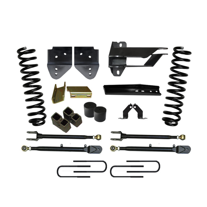 Skyjacker F174024K3 Lift Kit 4 Inch Lift Class II 4-Link System 17-19 Ford F-350 Super Duty Includes Front Coil Springs Track Bar Bracket Radius Arm Drop Bracket Steering Stabilizer Rear Lift Blocks/U-Bolts Skyjacker - Truck Part Superstore