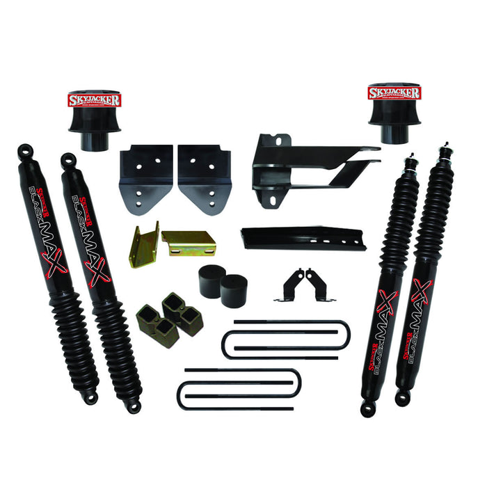 Skyjacker F1740SPB3 Lift Kit 4 Inch Lift 17-19 Ford F-350 Super Duty Includes Metal Front Coil Spring Spacer Front/Rear Black Max Shocks Track Bar/Radius Arm/Steering Stab. Relocation Brackets Rear Block/U-Bolts Skyjacker - Truck Part Superstore