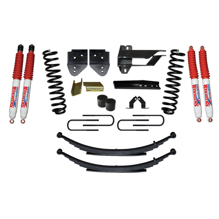 Skyjacker F17451KS-N Suspension Lift Kit w/Shock 4 Inch Lift Incl. Front Coil Springs Rear Leaf Springs Nitro 8000 Shocks 17-19 Ford F-250/ F-350 Super Duty Diesel Skyjacker - Truck Part Superstore