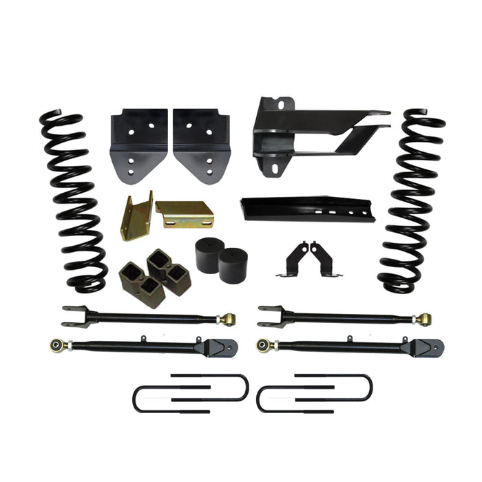 Skyjacker F174524K Lift Kit 4 Inch Lift Class II 4-Link System 17-19 Ford F-250 Super Duty Includes Front Coil Springs Track Bar Bracket Radius Arm Drop Bracket Steering Stabilizer Rear Lift Blocks/U-Bolts Skyjacker - Truck Part Superstore