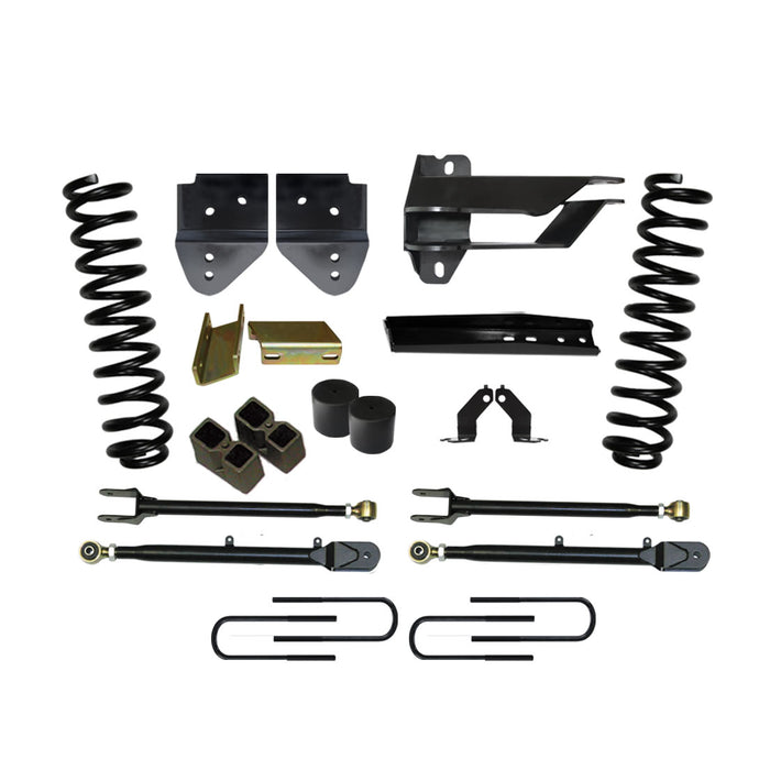 Skyjacker F174524K3 Lift Kit 4 Inch Lift Class II 4-Link System 17-19 Ford F-350 Super Duty Includes Front Coil Springs Track Bar Bracket Radius Arm Drop Bracket Steering Stabilizer Rear Lift Blocks/U-Bolts Skyjacker - Truck Part Superstore
