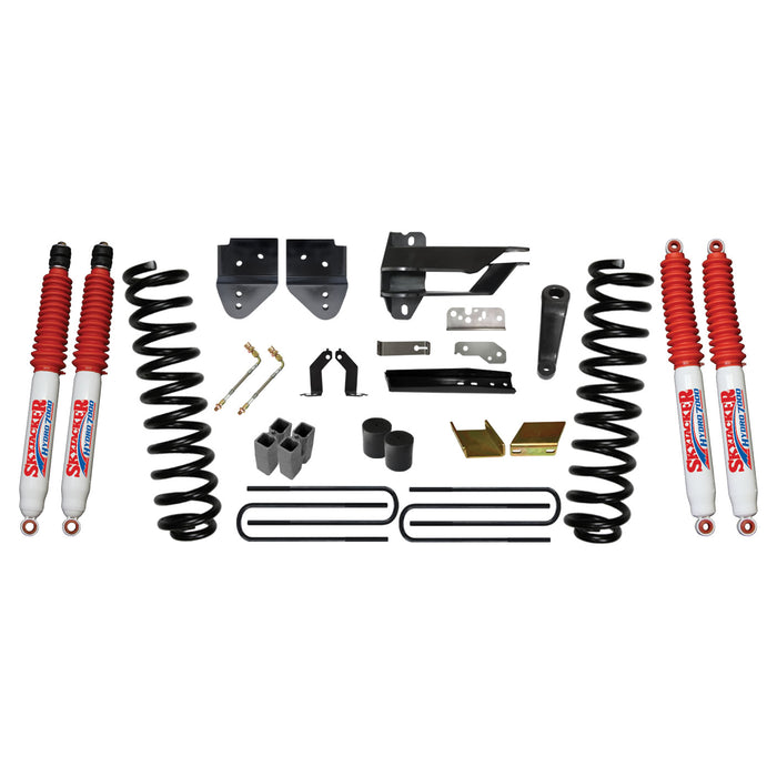 Skyjacker F17601K3-H Lift Kit 6 Inch Lift 17-19 Ford F-350 Super Duty Includes Front Coil Springs Blocks U-bolts Bump Stop Spacers Radius Arm/Sway Bar/Track Bar Relocation Brackets Hydro 7000 Shocks Skyjacker - Truck Part Superstore