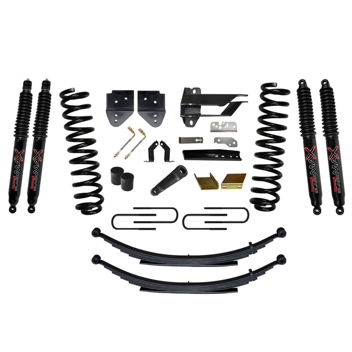 Skyjacker F17601KS-B Suspension Lift Kit w/Shock 6 Inch Lift Incl. Front Coil Springs Rear Leaf Springs Black MAX 8500 Shocks 17-19 Ford F-250/ F-350 Super Duty Gas Skyjacker - Truck Part Superstore