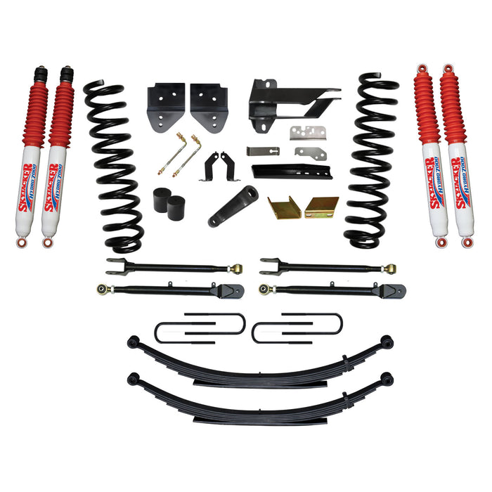 Skyjacker F176024KS-H Suspension Lift Kit w/Shock 6 Inch Lift Incl. Front Coil Springs Rear Leaf Springs Adjustable 4-Links Hydro 7000 Shocks 17-19 Ford F-250/ F-350 Super Duty Gas Skyjacker - Truck Part Superstore