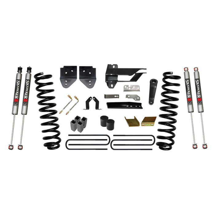 Skyjacker F17651K-M Suspension Lift Kit w/Shock 6 Inch Lift 17-19 Ford F-250 Super Duty Incl. Front Coil Springs Blocks U-bolts Bump Stop Spacers Radius Arm/Sway Bar/Track Bar Relocation Brackets M9500 Monotube Shocks Skyjacker - Truck Part Superstore