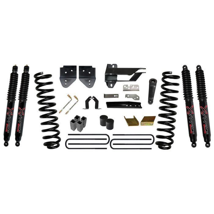 Skyjacker F17651K3-B Suspension Lift Kit w/Shock 6 Inch Lift 17-19 Ford F-350 Super Duty Incl. Front Coil Springs Blocks U-bolts Bump Stop Spacers Radius Arm/Sway Bar/Track Bar Relocation Brackets Nitro Shocks Skyjacker - Truck Part Superstore