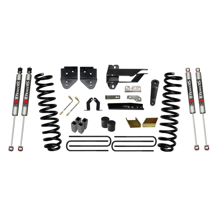 Skyjacker F17651K3-M Suspension Lift Kit w/Shock 6 Inch Lift 17-19 Ford F-350 Super Duty Incl. Front Coil Springs Blocks U-bolts Bump Stop Spacers Radius Arm/Sway Bar/Track Bar Relocation Brackets M9500 Monotube Shocks Skyjacker - Truck Part Superstore