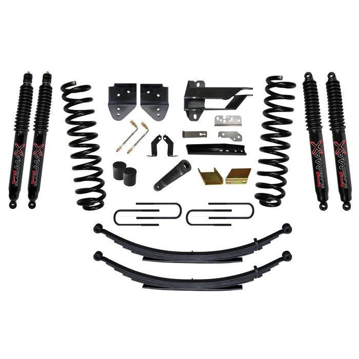 Skyjacker F17651KS-B Suspension Lift Kit w/Shock 6 Inch Lift Incl. Front Coil Springs Rear Leaf Springs Black MAX 8500 Shocks 17-19 Ford F-250/ F-350 Super Duty Diesel Skyjacker - Truck Part Superstore