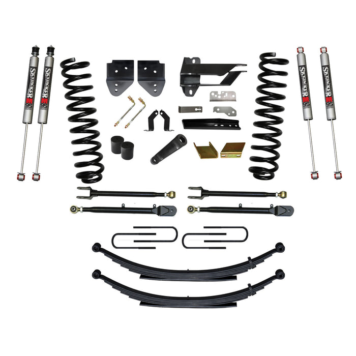 Skyjacker F176524KS-M Suspension Lift Kit w/Shock 6 Inch Lift Incl. Front Coil Springs Rear Leaf Springs Adjustable 4-Links M9500 Monotune Shocks 17-19 Ford F-250/ F-350 Super Duty Diesel Skyjacker - Truck Part Superstore