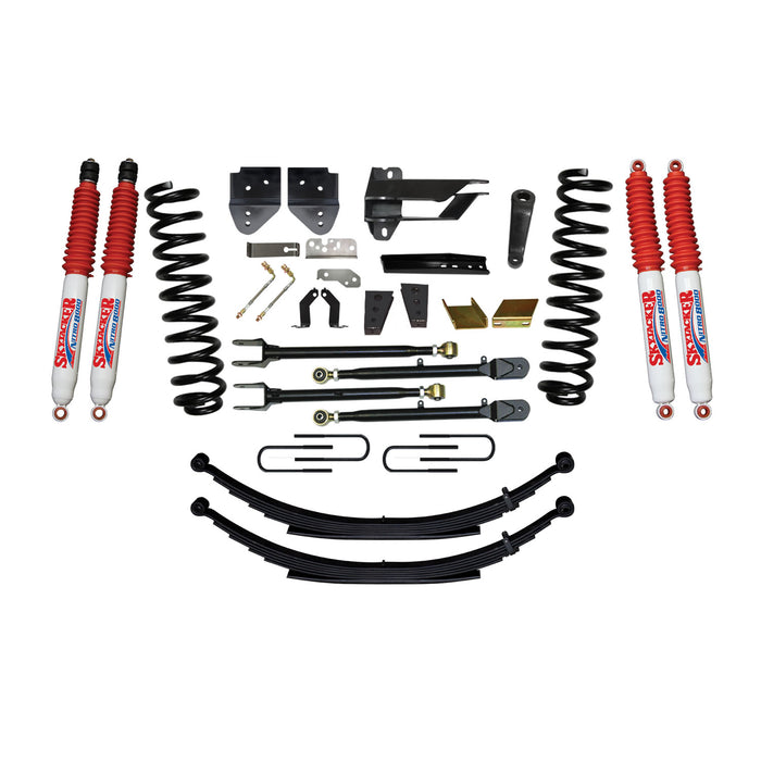 Skyjacker F17802KS-N Suspension Lift Kit w/Shock 8.5 Inch Lift Incl. Front Coil Springs Rear Leaf Springs Adjustable 4-Links Nitro 8000 Shocks 17-19 Ford F-250/ F-350 Super Duty Gas Skyjacker - Truck Part Superstore