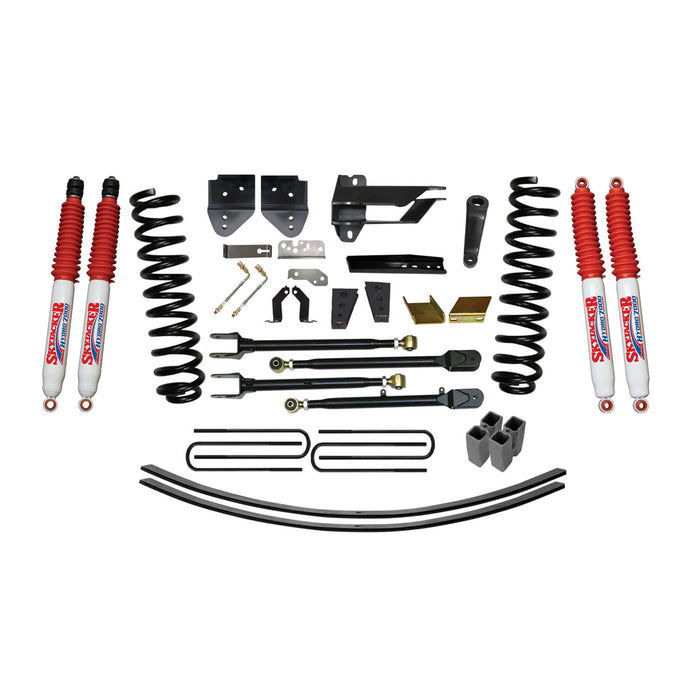 Skyjacker F17852K-H Suspension Lift Kit w/Shock 8.5 Inch Lift w/Adjustable 4-Links Incl. Front Coil Springs U-Bolts Bump Stop Spacer Upper/Lower Radius Arms Lowering Bracket Hydro 7000 Shocks Skyjacker - Truck Part Superstore