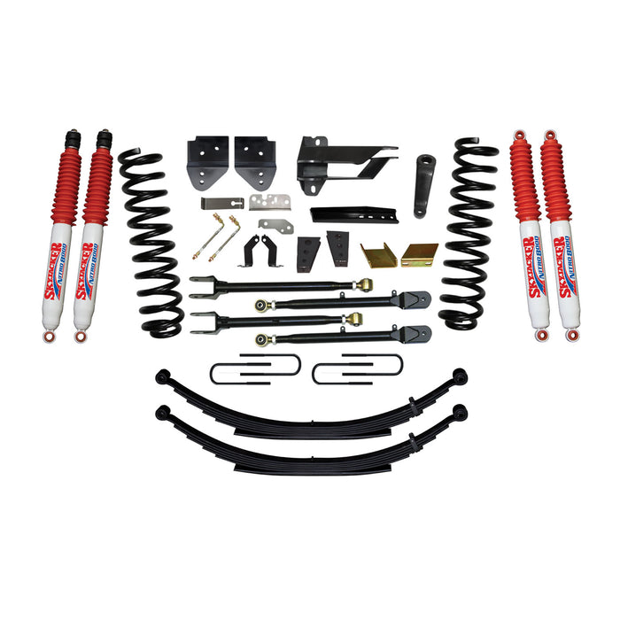 Skyjacker F17852KS-N Suspension Lift Kit w/Shock 8.5 Inch Lift Incl. Front Coil Springs Rear Leaf Springs Adjustable 4-Links Nitro 8000 Shocks 17-19 Ford F-250/ F-350 Super Duty Diesel Skyjacker - Truck Part Superstore