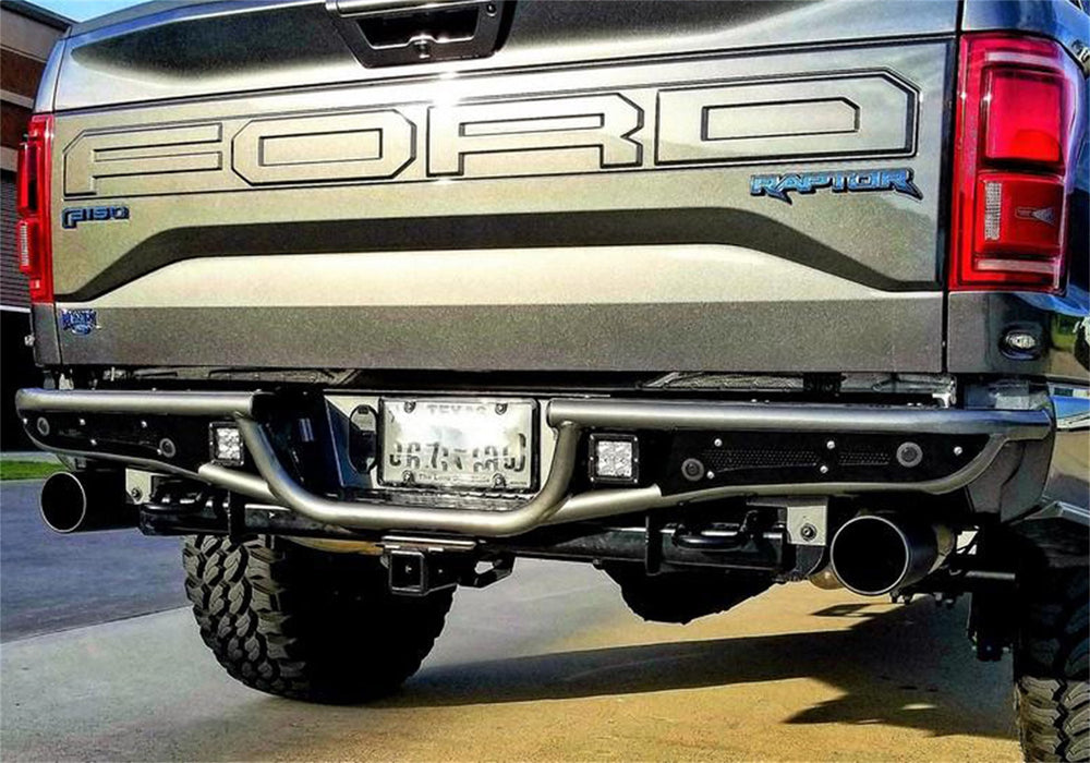 N-Fab F18RB-H RB Rear Bumper-2017-2022 Ford F-150 Raptor-Gloss Black - Truck Part Superstore