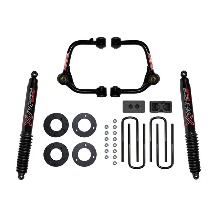 Skyjacker F2130PB 3 Inch Suspension Lift Kit With Front Strut Spacers Front Upper A-arms Rear Blocks Rear U-bolts and Rear Black Max Shocks 2021 Ford F-150 Skyjacker - Truck Part Superstore