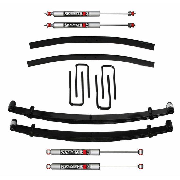 Skyjacker F720K-M Suspension Lift Kit w/Shock M95 Performance Shocks 2 Inch Lift Incl. Front Leaf Springs Front U Bolt Kit Spring Bushing Kit Rear Add-A-Leafs 73-78 Ford F-250 Skyjacker - Truck Part Superstore