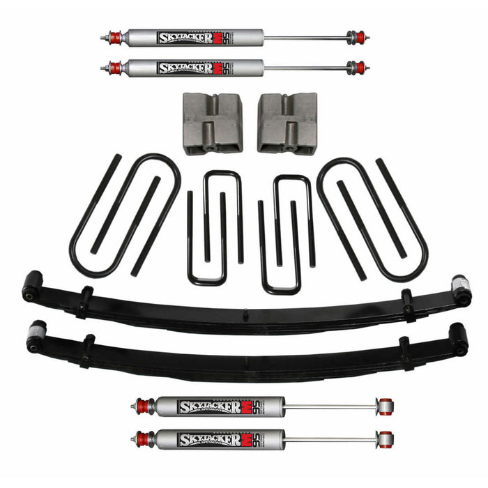 Skyjacker F749K-M Suspension Lift Kit w/Shock M95 Performance Shocks 4 Inch Lift 77-79 Ford F-250 Incl. Front Leaf Springs Front/Rear U Bolt Kits Spring Bushing Kit Rear Block Skyjacker - Truck Part Superstore