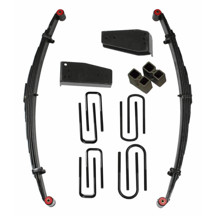 Skyjacker F840TK Lift Kit 4 Inch Lift 80-98 Ford F-250 80-85 Ford F-350 Includes Front Leaf Springs Hinge Brackets Front/Rear U Bolt Kits Spring Bushing Kit Rear Block Skyjacker - Truck Part Superstore