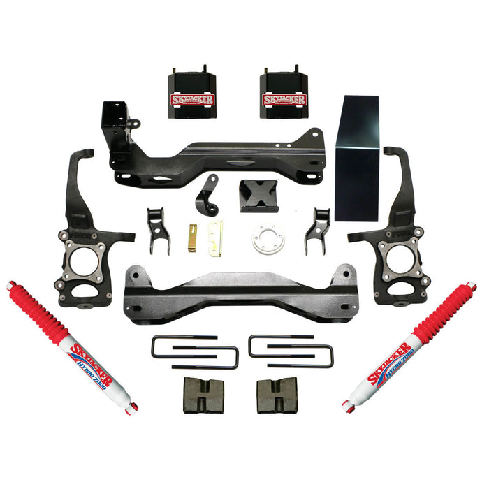 Skyjacker F960BKH-R Suspension Lift Kit w/Shock 6 Inch Lift 09-14 Ford F-150 Incl. 2 Hydro Shocks/Coil Spring Spacers Red Boot Skyjacker - Truck Part Superstore