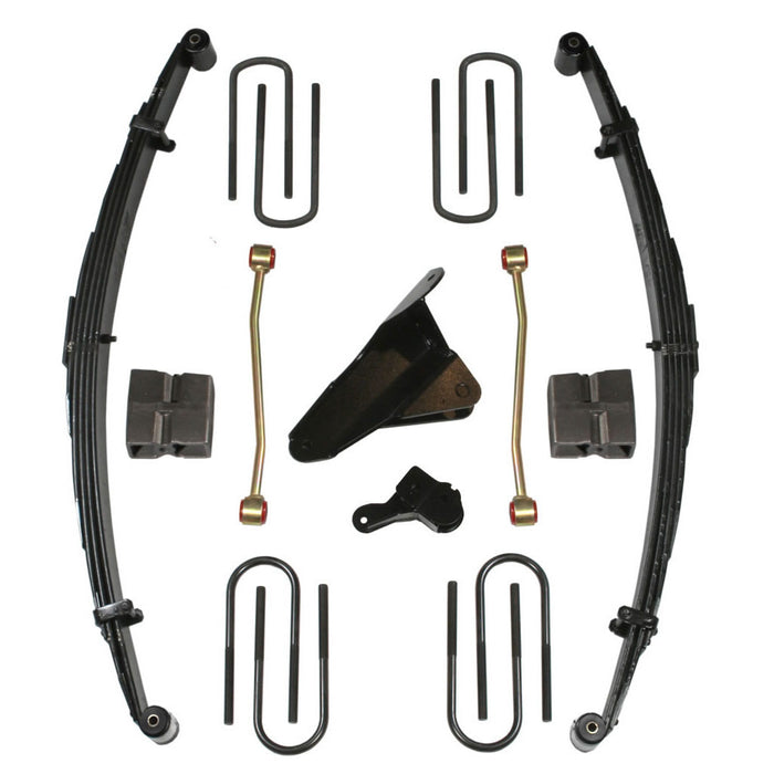 Skyjacker F9653MK Lift Kit 6 Inch Lift 99 Ford F-250/F-350 Super Duty Includes Front Leaf Springs Track Bar Brackets Front/Rear U Bolt Kits Spring Bushing Kit Rear Block Sway Bar Links Skyjacker - Truck Part Superstore
