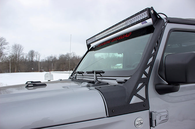 Fishbone Offroad FB21058 Jeep JL Windshield Light Bracket 2018-Present Wrangler JL Fishbone Offroad - Truck Part Superstore