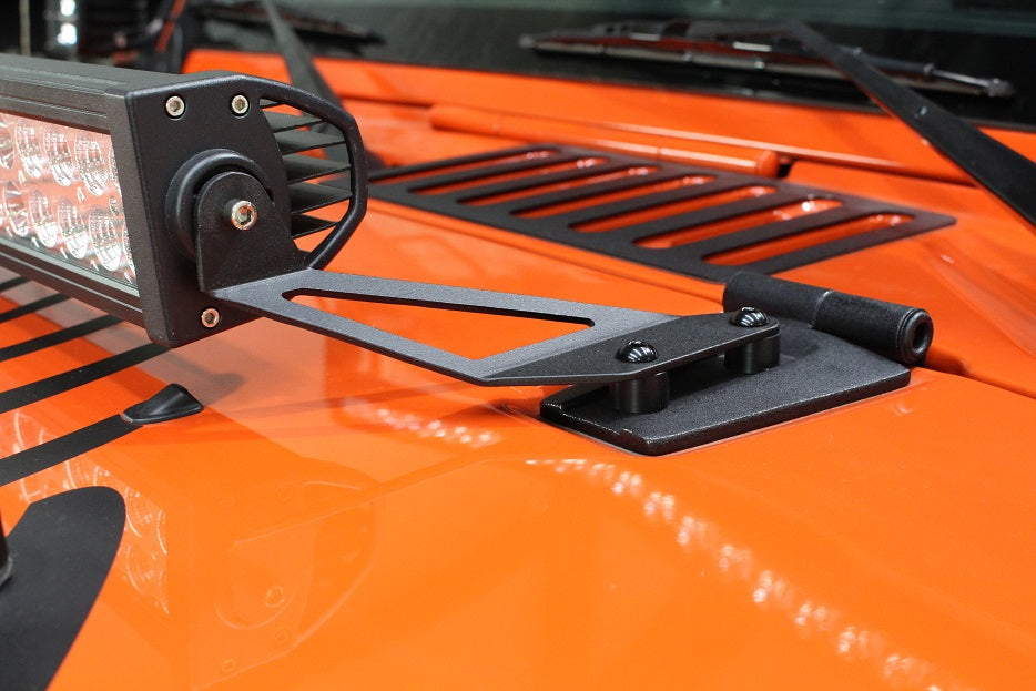 Fishbone Offroad FB21066 Jeep JK Hood Light Mount Brackets 07-18 Wrangler JK Fishbone Offroad - Truck Part Superstore