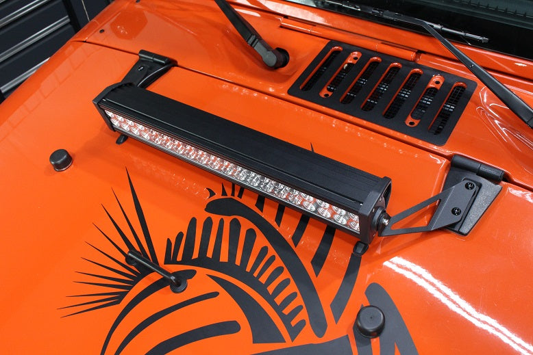 Fishbone Offroad FB21066 Jeep JK Hood Light Mount Brackets 07-18 Wrangler JK Fishbone Offroad - Truck Part Superstore