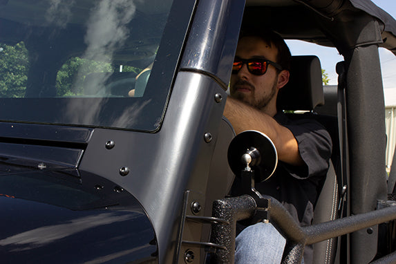 Fishbone Offroad FB21114 Tube Door Mirror Billet Aluminum Black Powdercoat Fishbone Offroad - Truck Part Superstore