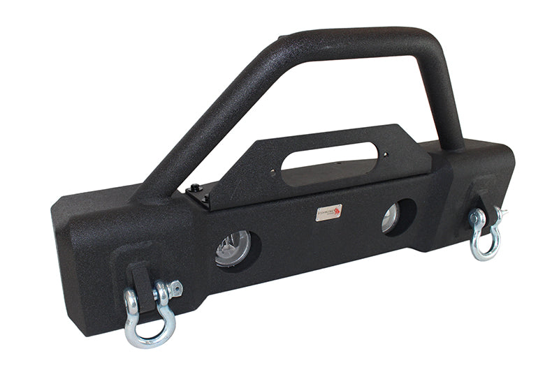 Fishbone Offroad FB22001 Jeep JK Stubby Bumper W/Tube Guard 07-18 Wranger JK Black Texured Powercoated Fishbone Offroad - Truck Part Superstore