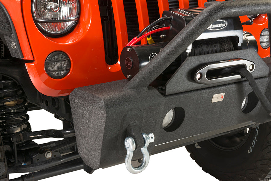 Fishbone Offroad FB22001 Jeep JK Stubby Bumper W/Tube Guard 07-18 Wranger JK Black Texured Powercoated Fishbone Offroad - Truck Part Superstore