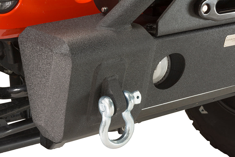 Fishbone Offroad FB22001 Jeep JK Stubby Bumper W/Tube Guard 07-18 Wranger JK Black Texured Powercoated Fishbone Offroad - Truck Part Superstore