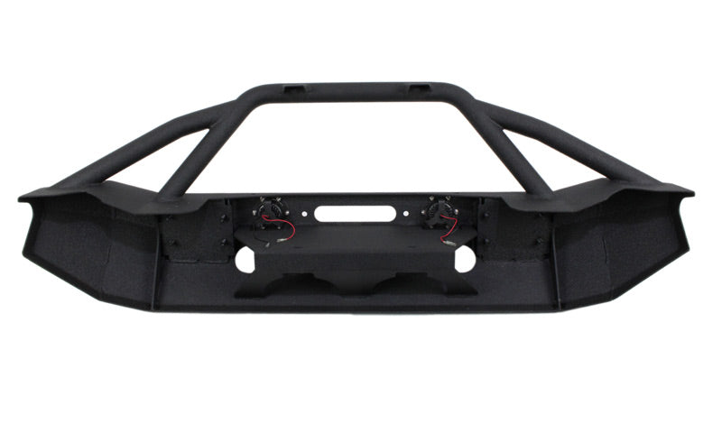 Fishbone Offroad FB22003 Jeep JK Front Winch Bumper W/LEDs Full Width 07-18 Wranger JK Black Texured Powercoated Fishbone Offroad - Truck Part Superstore