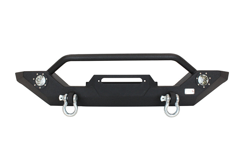 Fishbone Offroad FB22016 Jeep TJ/YJ Front Bumper W/LED's 87-06 Wrangler TJ/YJ Steel Black Textured Powercoat Fishbone Offroad - Truck Part Superstore