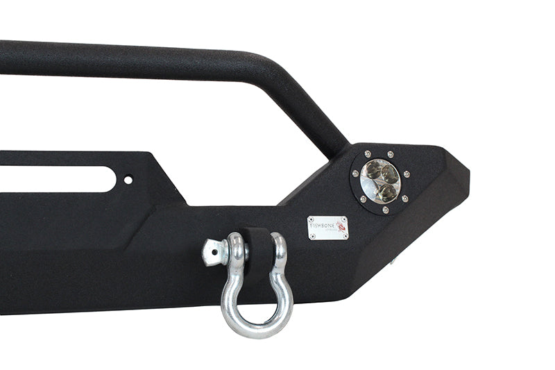 Fishbone Offroad FB22016 Jeep TJ/YJ Front Bumper W/LED's 87-06 Wrangler TJ/YJ Steel Black Textured Powercoat Fishbone Offroad - Truck Part Superstore