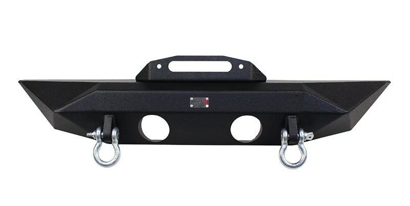 Fishbone Offroad FB22045 Jeep JK Front Bumper 07-18 Wrangler JK Rubicon and Unlimited Steel Black Textured Powdercoat Manowar Series Fishbone Offroad - Truck Part Superstore