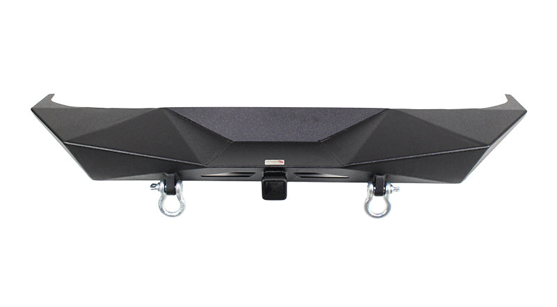 Fishbone Offroad FB22046 Jeep JK Rear Bumper 07-18 Wrangler JK Rubicon and Unlimited Steel Black Textured Powdercoat Manowar Series Fishbone Offroad - Truck Part Superstore