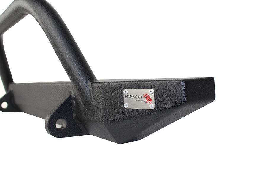 Fishbone Offroad FB22048 Jeep TJ Front Bumper W/Winch Guard 97-06 Wrangler TJ Rubicon and Unlimited Steel Black Textured Powdercoat Piranha Series Fishbone Offroad - Truck Part Superstore